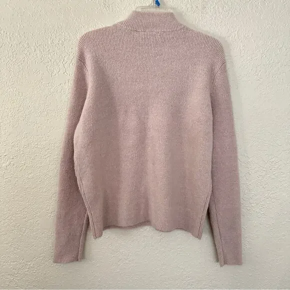 NWT Ted Baker Veolaa Cable Knit Wool Mohair Dusty Pink Sweater 4 US 10 - Picture 6 of 7